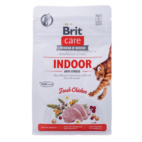 BRIT Care Grain-Free Adult Indoor Anti-Stress - dry cat food - 400 g