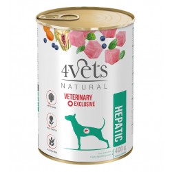 4VETS Natural Hepatic Dog  - wet dog food -  400 g