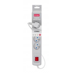 Activejet grey power strip with cord ACJ COMBO 5G/1,5M/BEZP. AUT/S