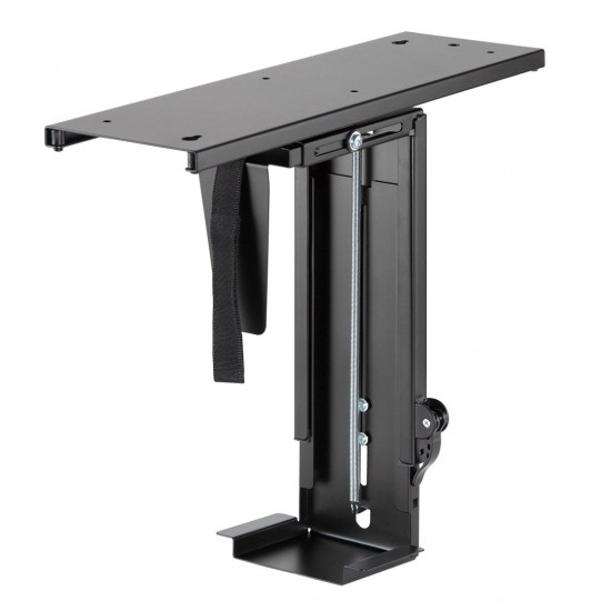 Maclean MC-885 B Under Desk Computer Holder Black Adjustable Max. 10kg.