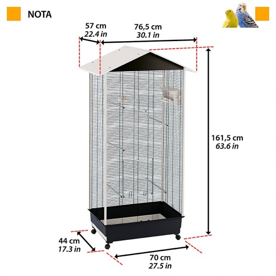 FERPLAST Nota Aviary  - 161,5 cm