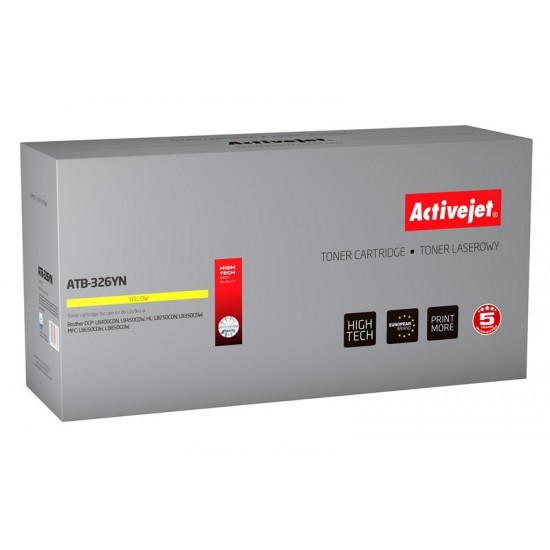 Activejet ATB-326YN Toner (replacement for Brother TN-326Y; Supreme; 3500 pages; yellow)