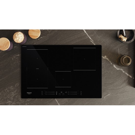 Hotpoint HS 1377C CPNE Black Built-in 77 cm Zone induction hob 4 zone(s)