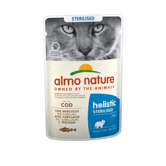 Almo Nature Holistic Sterilised with Cod - 70g