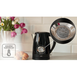 MPM Cordless kettle MCZ-108/C black 1,7 L