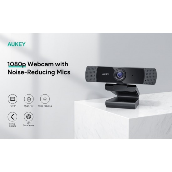 AUKEY PC-LM1E webcam 2 MP 1920 x 1080 pixels USB Black