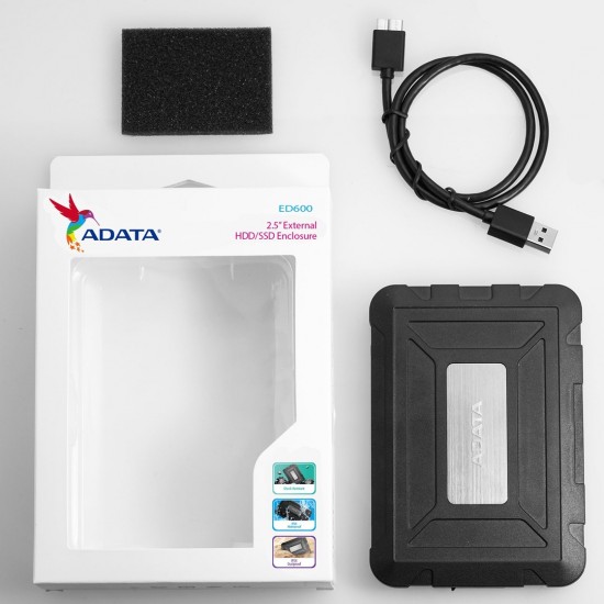 ADATA ED600 HDD/SSD enclosure Black 2.5