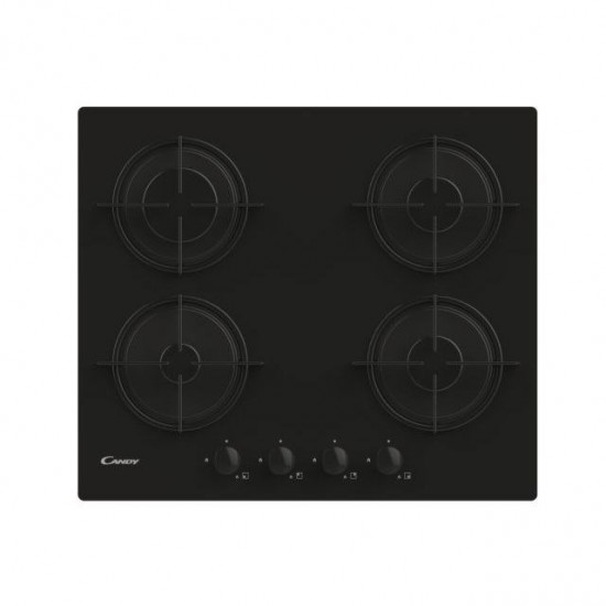 Candy CVW6BB hob Black Built-in 59.5 cm Gas 4 zone(s)