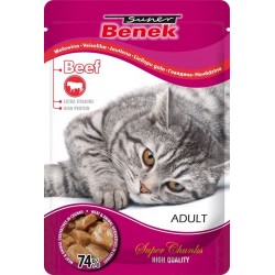 SUPER BENEK Beef in sauce - wet cat food - 100 g