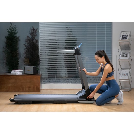 Electric treadmill, home OVICX Q2S PLUS bluetooth&app, 1-14km (black)