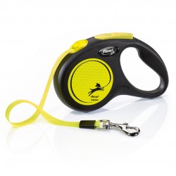 Flexi New NEON 5 m Black, Yellow Dog Retractable lead