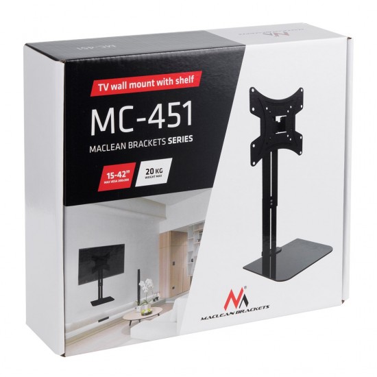 MACLEAN WALL MOUNT FOR TV WITH SHELF MC-451