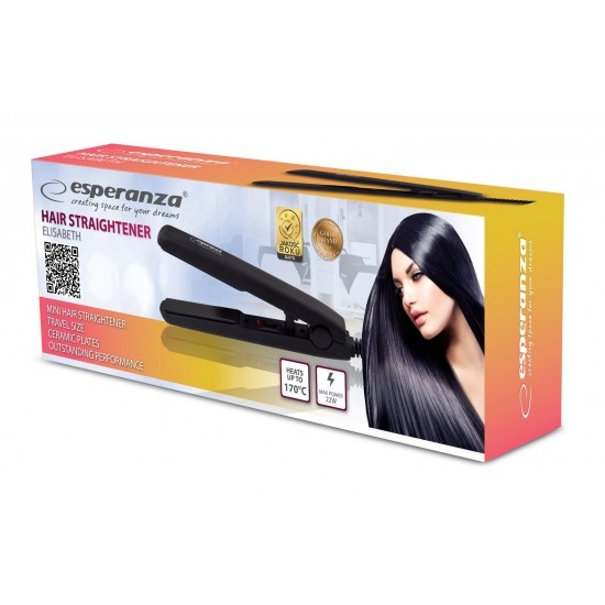 Esperanza EBP008 hair styling tool Straightening iron Warm Black 22 W