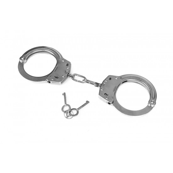 Chain cuffs GUARD 01 steel - chrome, clamp lock, 2 keys (YC-01-SR)