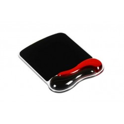 Kensington Duo Gel Mouse Pad with Integrated Wrist Support - Red/Black