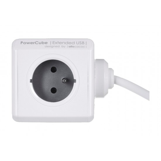 Allocacoc PowerCube Extended USB E(FR), 3m power extension 4 AC outlet(s)