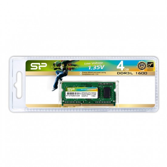 Silicon Power SP004GLSTU160N02 memory module 4 GB 1 x 4 GB DDR3L 1600 MHz