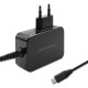 Qoltec 52386 GaN POWER PRO charger | 1xUSB-C | 65W | 5-20V | 3-3.25A | Black