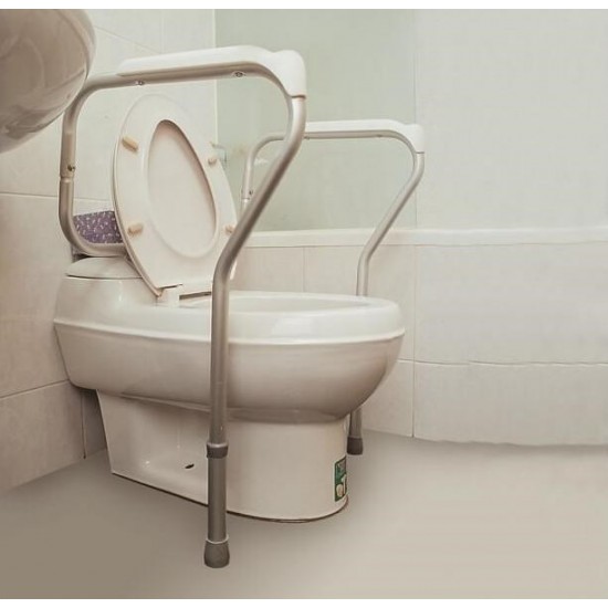 Belay frame for toilet - support