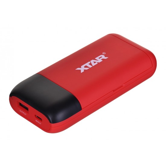 XTAR PB2S red battery charger / power bank to Li-ion 18650 / 20700 / 21700