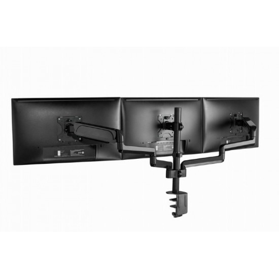 Gembird MA-DA3-01 Desk mounted adjustable mounting arm for 3 monitors (full-motion), 17”-27”, up to 7 kg