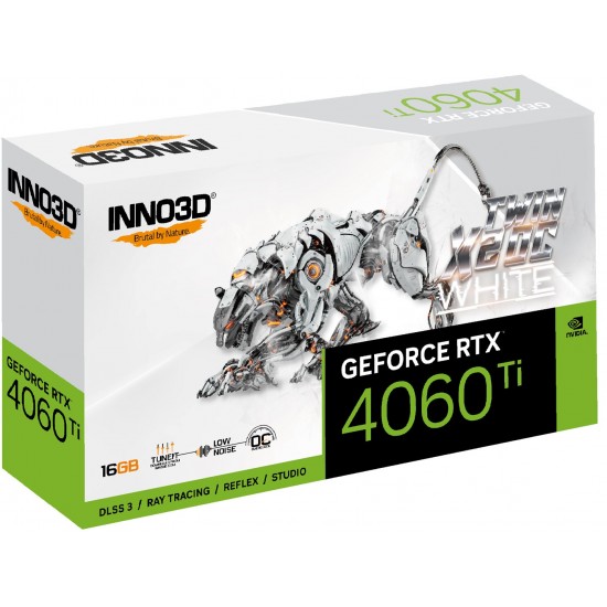 Inno3D N406T2-16D6X-178055W graphics card NVIDIA GeForce RTX 4060 Ti 16 GB GDDR6