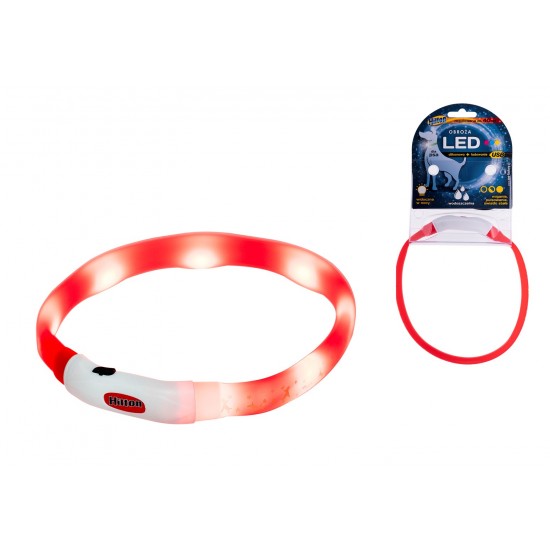 HILTON LED silicone 1.4x0.8x40 cm with USB - dog collar