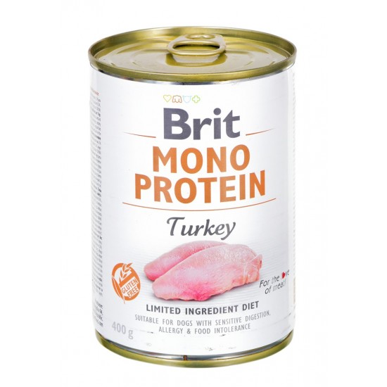 BRIT Mono Protein Turkey - Wet dog food - 400 g