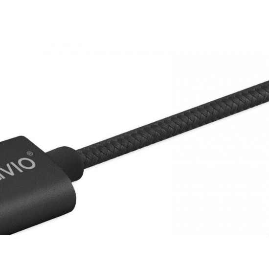 Savio CL-128 USB cable 1 m USB 2.0 USB A USB C/Micro-USB A Black