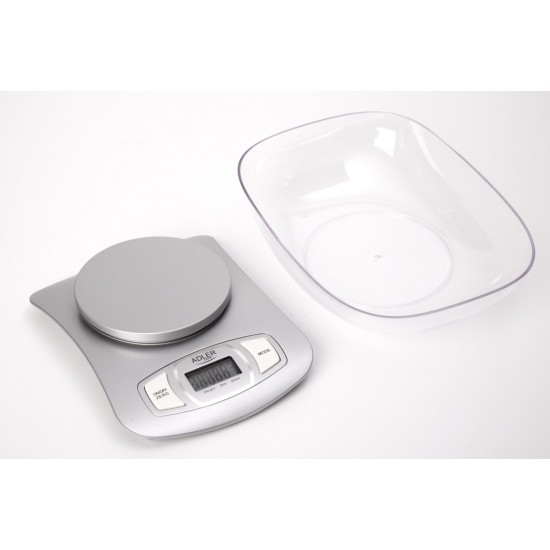 Adler AD 3137s Silver Countertop Electronic kitchen scale