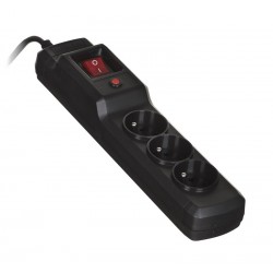 Activejet COMBO 3GN 5M black power strip with cord