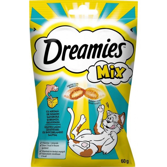 DREAMIES Mix with Salmon-flavored Cheese - cat treats - 60 g