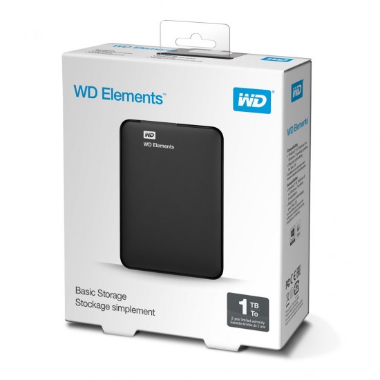 Western Digital WD Elements Portable external hard drive 1 TB Black