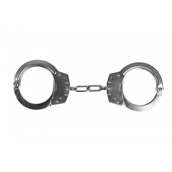 Chain cuffs GUARD 01 steel - chrome, clamp lock, 2 keys (YC-01-SR)