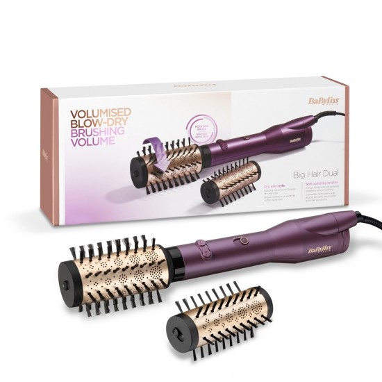 BaByliss AS950E  Big Hair Dual Hot air brush Warm Black, Rose Gold, Violet 650 W 98.4