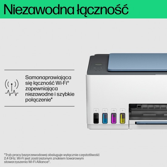 HP Smart Tank 585 All-in-One Printer, Home and home office, Print, copy, scan, Wireless; High-volume printer tank; Print from phone or tablet; Scan to PDF