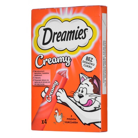 DREAMIES Creamy Chicken - cat treats - 4x10 g