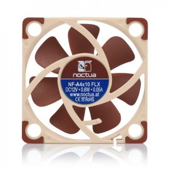 Noctua NOC-NF-A4X10-FLX computer cooling component Computer case Fan 4 cm Beige, Brown 1 pc(s)