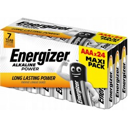 ENERGIZER BATTERIES ALKALINE POWER AAA LR03 MAXI PACK 24 PIECES NEW