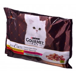 GOURMET A la Carte Chicken, Trout, Beef, and Fish - wet cat food - 4 x 85 g