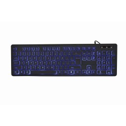 Gembird KB-UML3-02 backlight multimedia keyboard (3-color), black, US layout