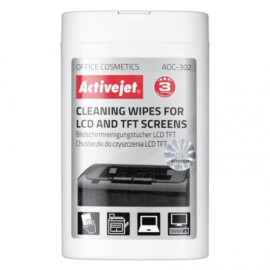 Activejet AOC-302 LCD matrix wipes 100 pcs.