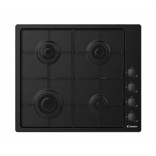 Candy CHW6LBB Black Built-in 60 cm Gas 4 zone(s)