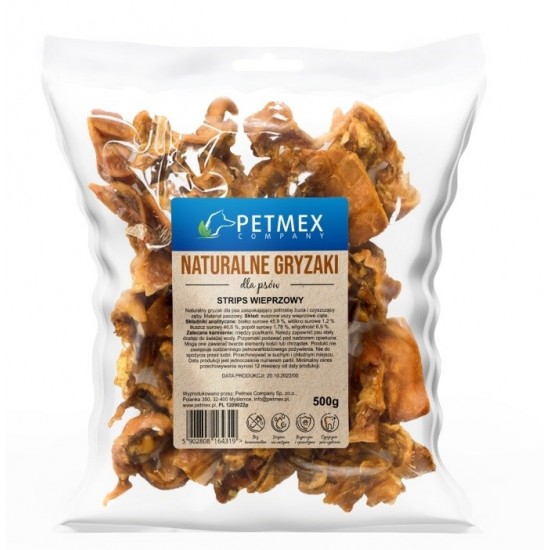 PETMEX Pork Strips dog chew - 500g