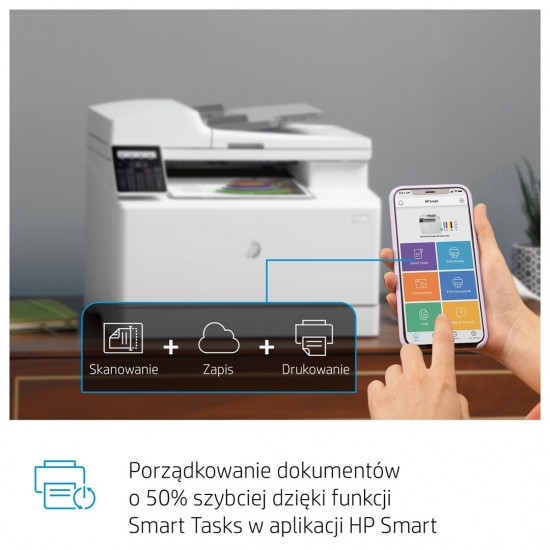 HP Color LaserJet Pro MFP M183fw, Print, Copy, Scan, Fax, 35-sheet ADF; Energy Efficient; Strong Security; Dualband Wi-Fi