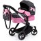 Doll pram BAYER Design 17060AA Xeo deep Black, Pink