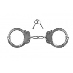 Chain cuffs GUARD 01 steel - chrome, clamp lock, 2 keys (YC-01-SR)