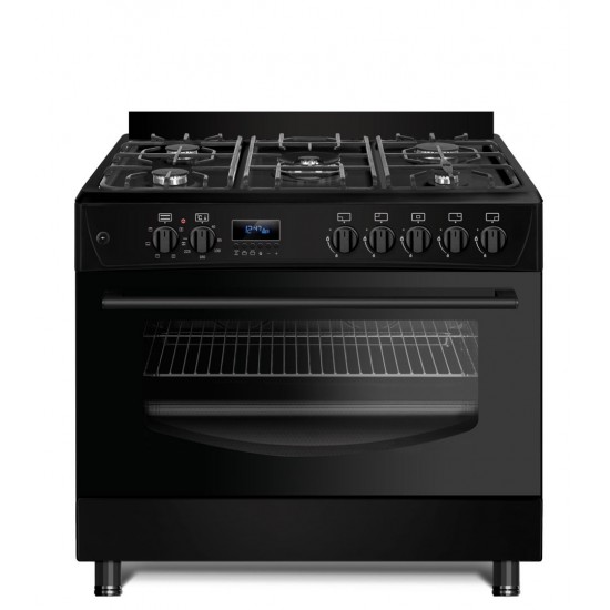 Gas-electric Cooker Ravanson KWGE-K90 Cheff Modern (black)