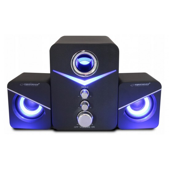 Esperanza EP153 USB 2.1 Speaker Set 6 W Black