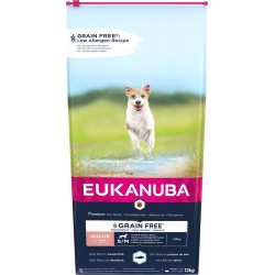 EUKANUBA Grain Free Senior small/medium breed, Ocean fish - dry dog food - 12 kg